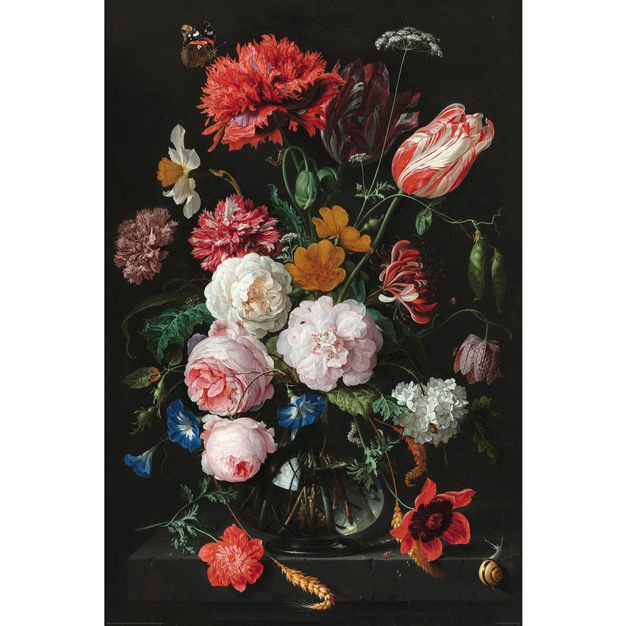 Jan Davidsz de Heem Nature morte aux fleurs 61x91,5cm POSTER - Bild 1 von 1